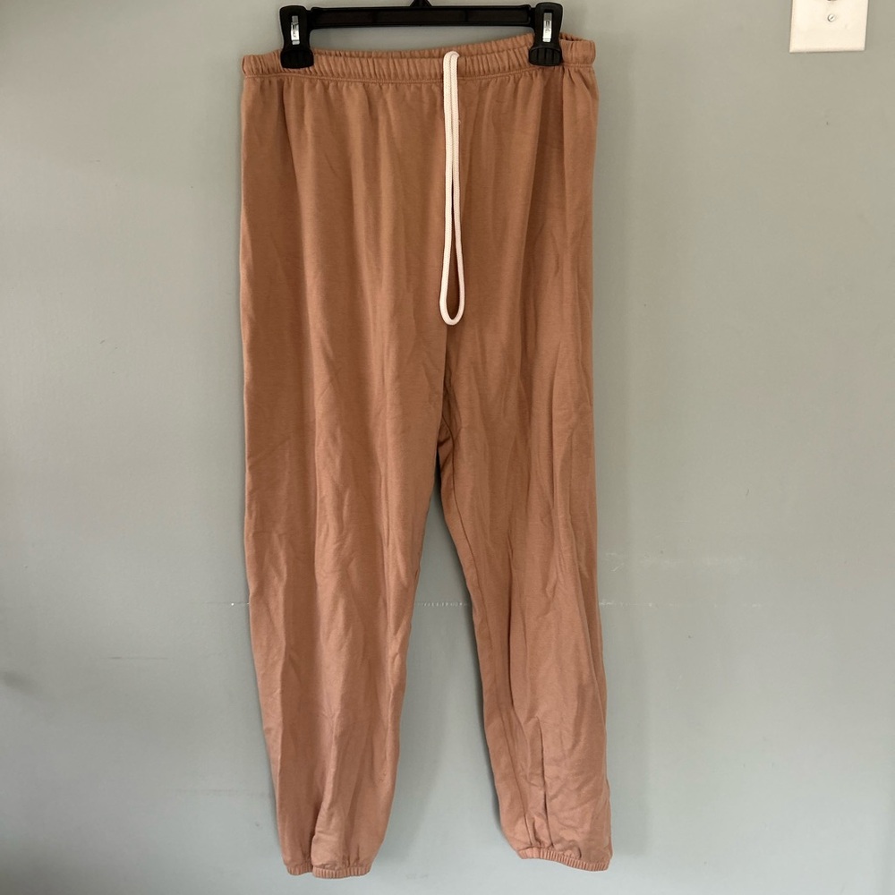 Aerie Offline Womens Jogger Pants Khaki Tan Pockets Drawstring Waist Size M